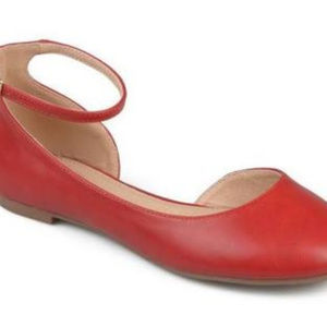 Journee Women's Astley D'Orsay Red Flats - 8.5